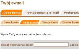 Zmień e-mail